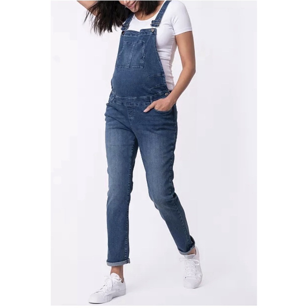 Seraphine Maternity Denim Overalls‎ Womens Size 10 Straight